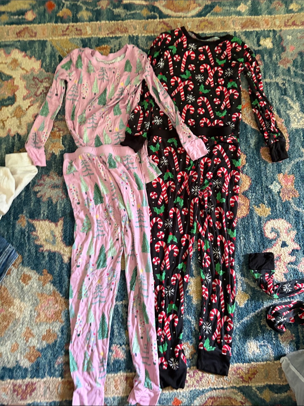 Little Sleepies Holiday Pajama Sets - Pink & Black